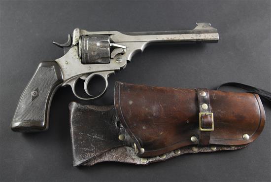 A Webley Mark VI 1916 revolver,